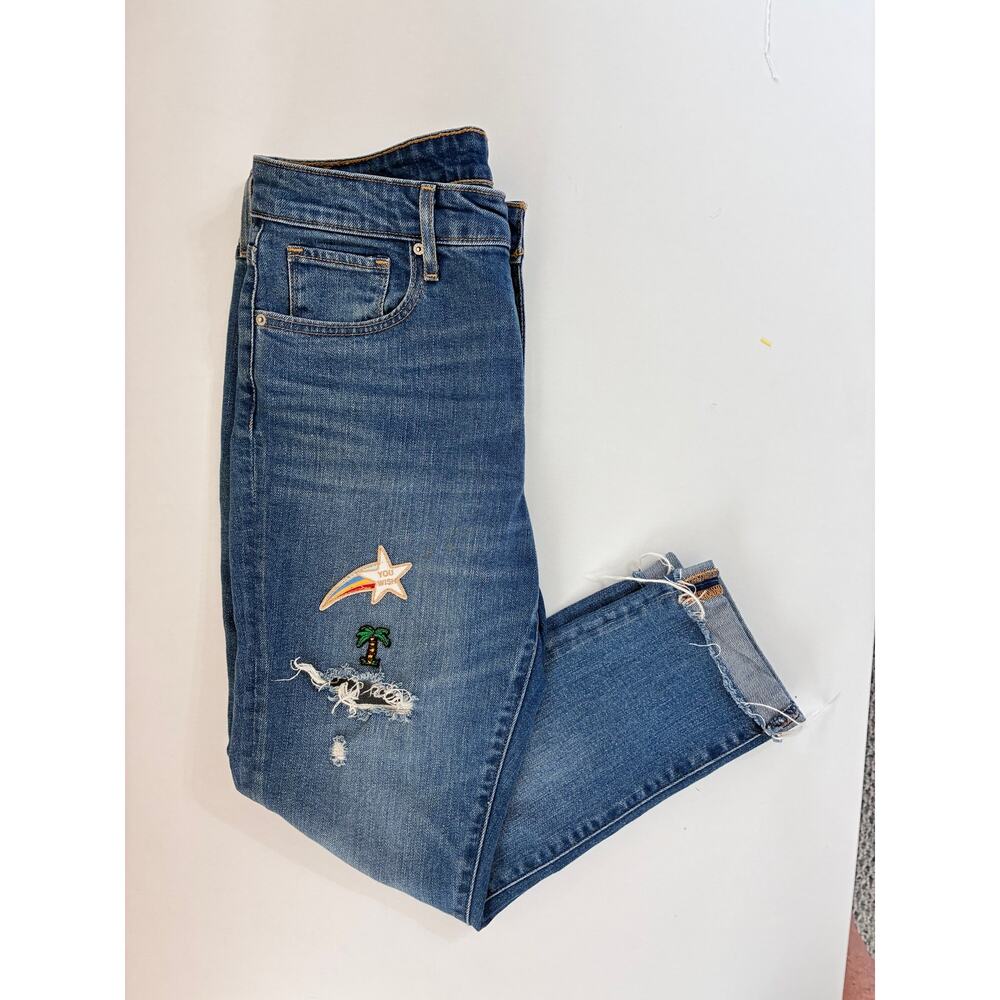 Levi's Jeans Montana Skyrider Distressed Cuffed Patchwork Blue Pac Heights 29x30 View 5